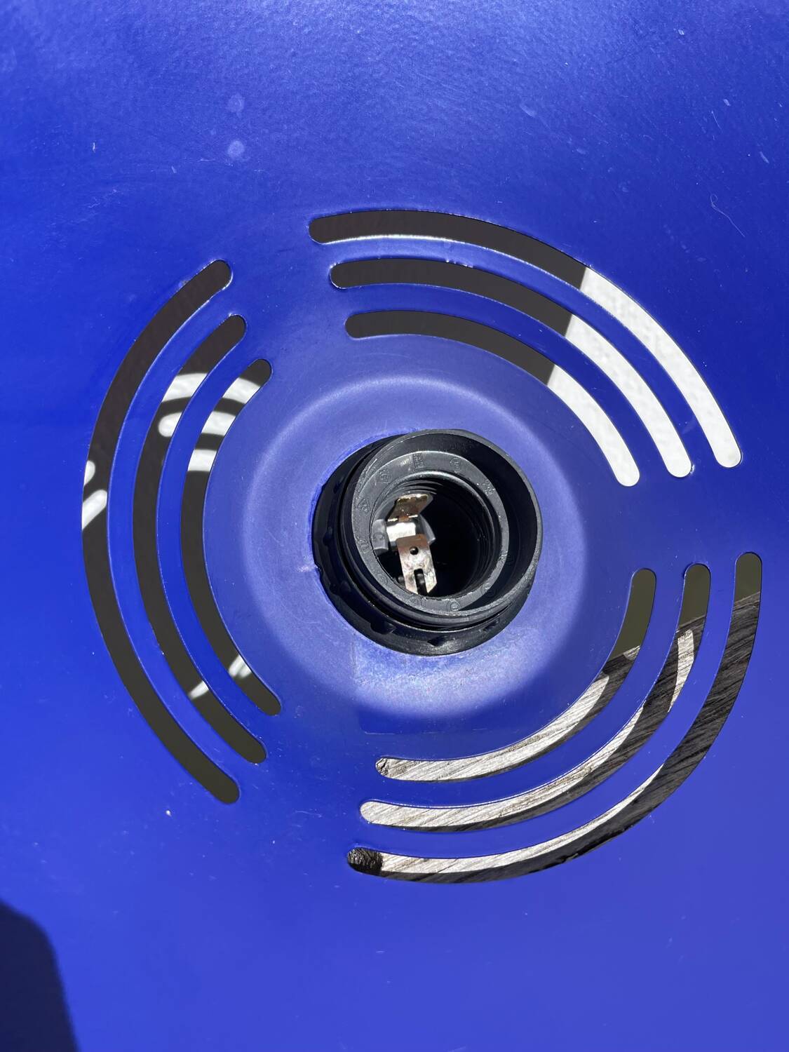 Postmodern blue metal pendant light Glossy