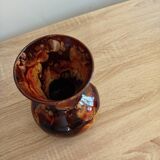 Vase vintage en céramique marron