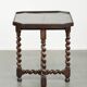Antique English walnut side/center table with turned legs from around 1680