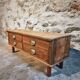 Antique French chest of drawers, circa 1900 – oak and pine with 4 drawers