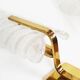 Pair of brass and glass wall lamps by Carl Fagerlund for Orrefors