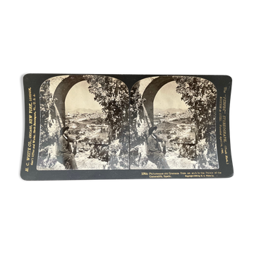 Old photography stereo, stereograph, luxury albumine 1903 Granada, Spain