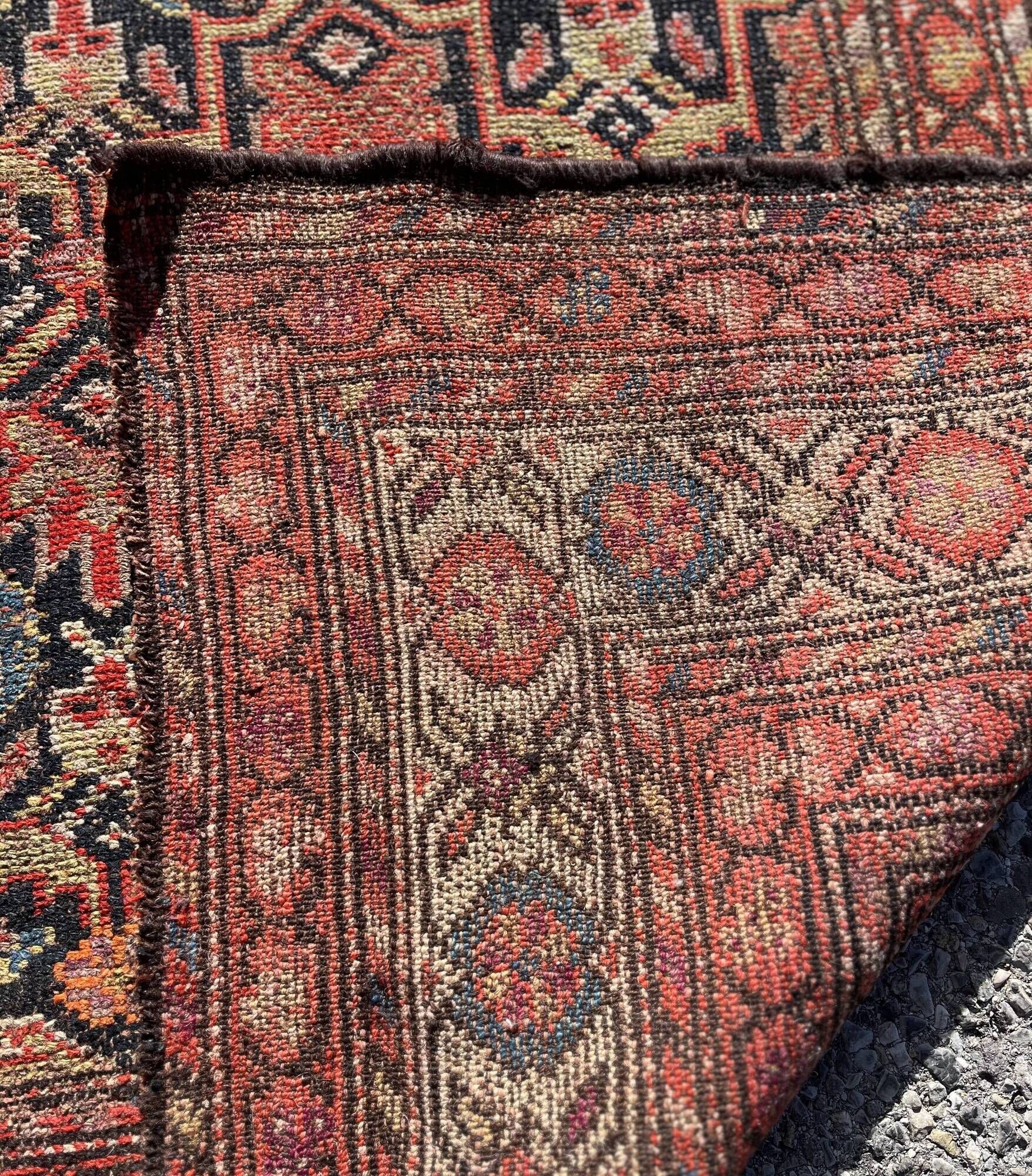 Oriental carpet malayer ancient persian iran. handmade 113 x 400 cm