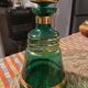 Vintage Venetian style green glass carafe
