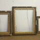 Lot de 3 cadres d'époque en bois et stuc doré