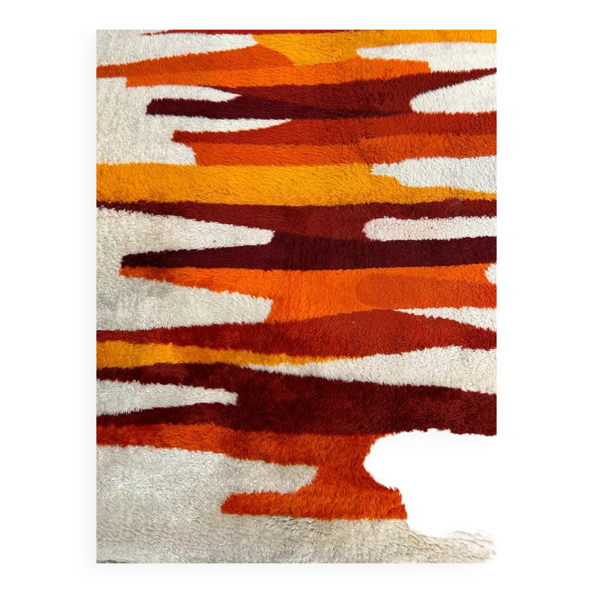 Large scandinavian wool carpet circa 1970 dimensions 300 x 200 cm