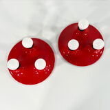 Red Triteti wall lamp by Vico Magistretti for Artemide, 1960