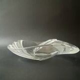 Large Art Deco crystal glass basket or catchall