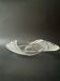 Large Art Deco crystal glass basket or catchall