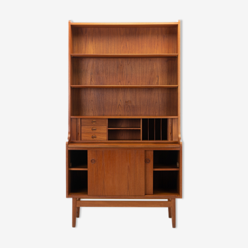 Bookcase secretary by Johannes Sorth for Nexø Møbelfabrik Bornholm, Denmark 1960s