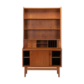 Bookcase secretary by Johannes Sorth for Nexø Møbelfabrik Bornholm, Denmark 1960s