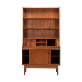 Bookcase secretary by Johannes Sorth for Nexø Møbelfabrik Bornholm, Denmark 1960s
