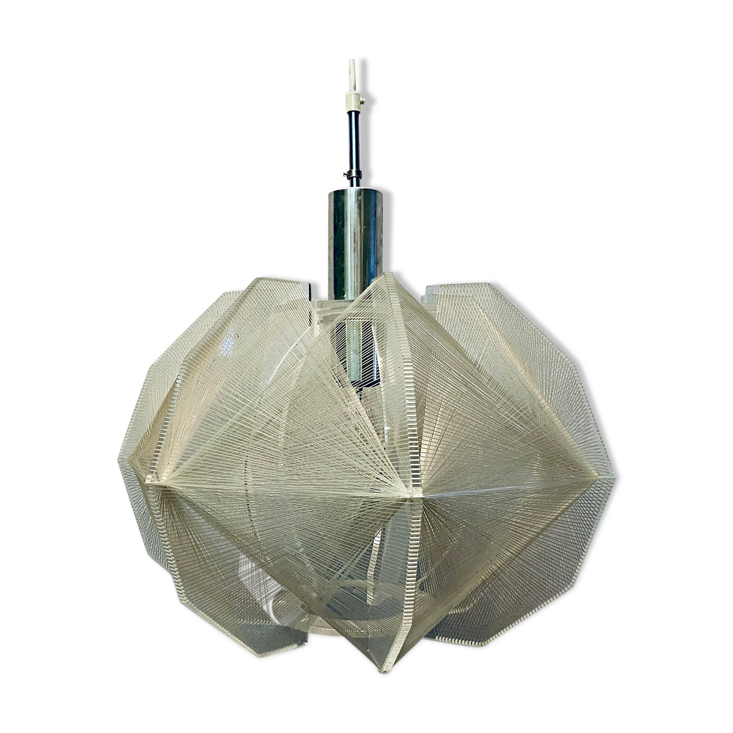 Space Age Sompex pendant lamp Perspex by Paul Secon