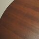 Round mahogany table, Italian design, 1970s, production: Italy