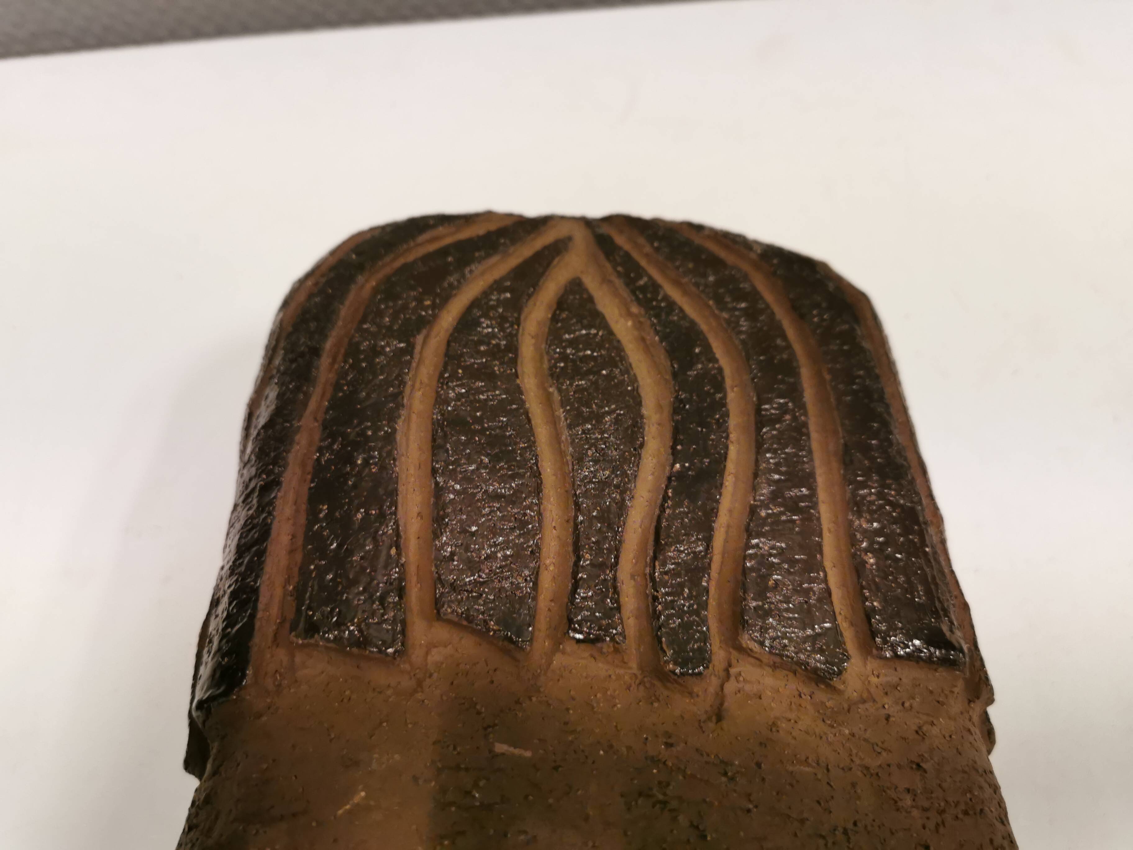 Decorative ceramic head from Sloth Ceramics Denmark 1979.