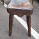 Pair of antique wooden chair stools vintage tree trunk décor