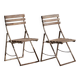 Antique folding garden chairs (c.1920). Set of 2 pieces.