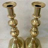 Pair of brass candlesticks circa 1880