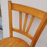 Series of 4 chairs of bistrot restaurant old 1950