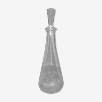 Molded glass decanter with cap
