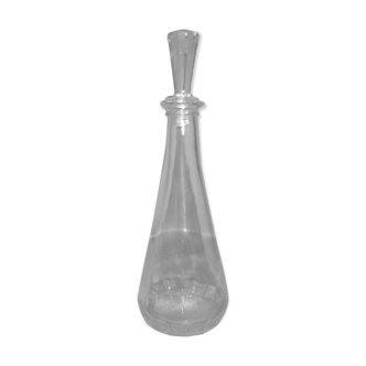 Molded glass decanter with cap