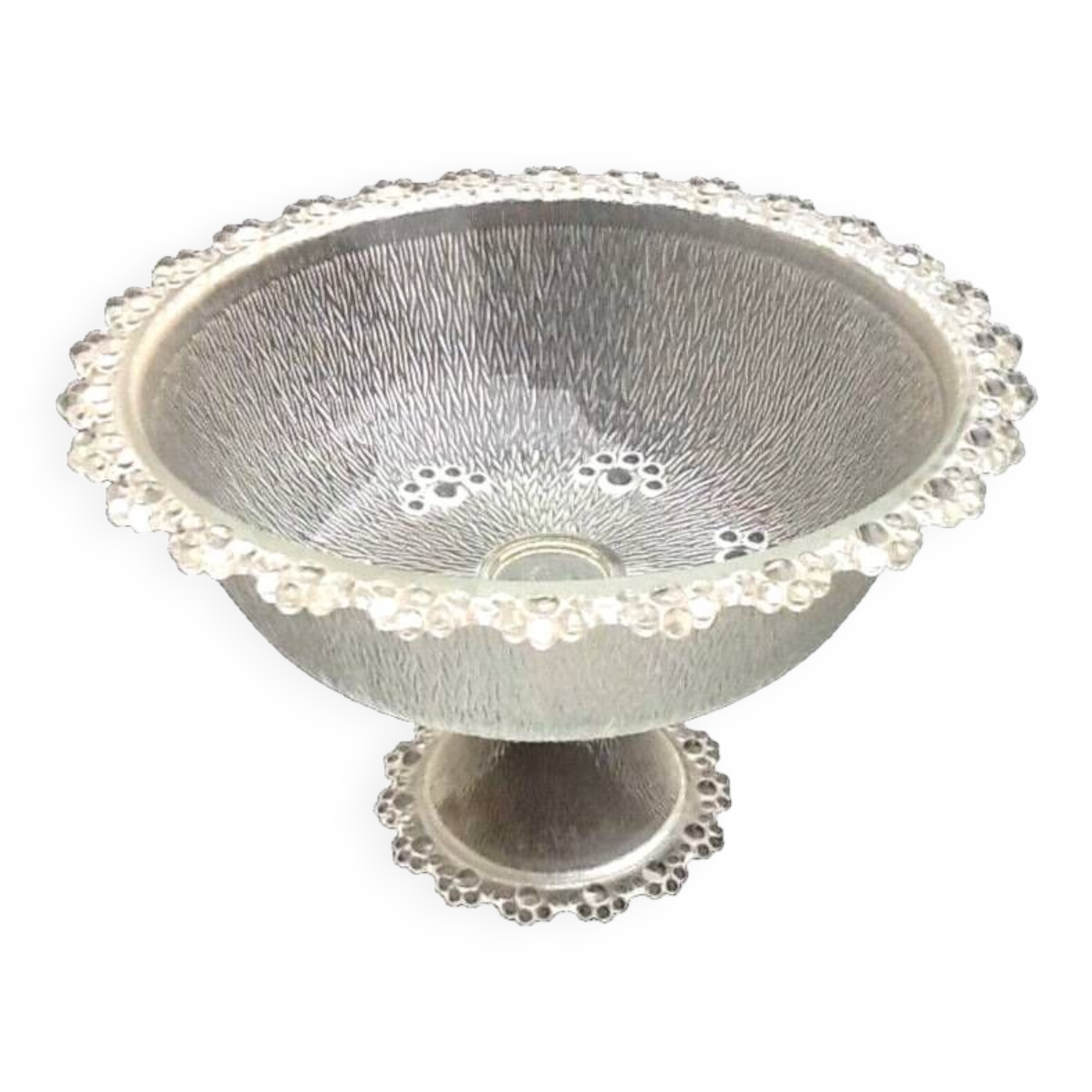 1960s Italian Design Masserini barocco Large fruit bowl on shower stand