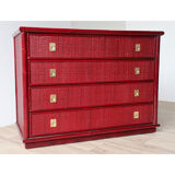 Vintage Dal Vera chest of drawers in bamboo and wicker, 1960