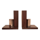 Art Deco pair of bookends in Macassar ebony.