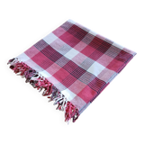 Old checkered tablecloth