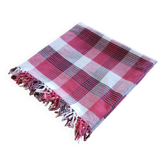 Old checkered tablecloth