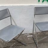 4 chairs X-line series by Niels Jorgen Haugesen for Magis, ITALY 1977