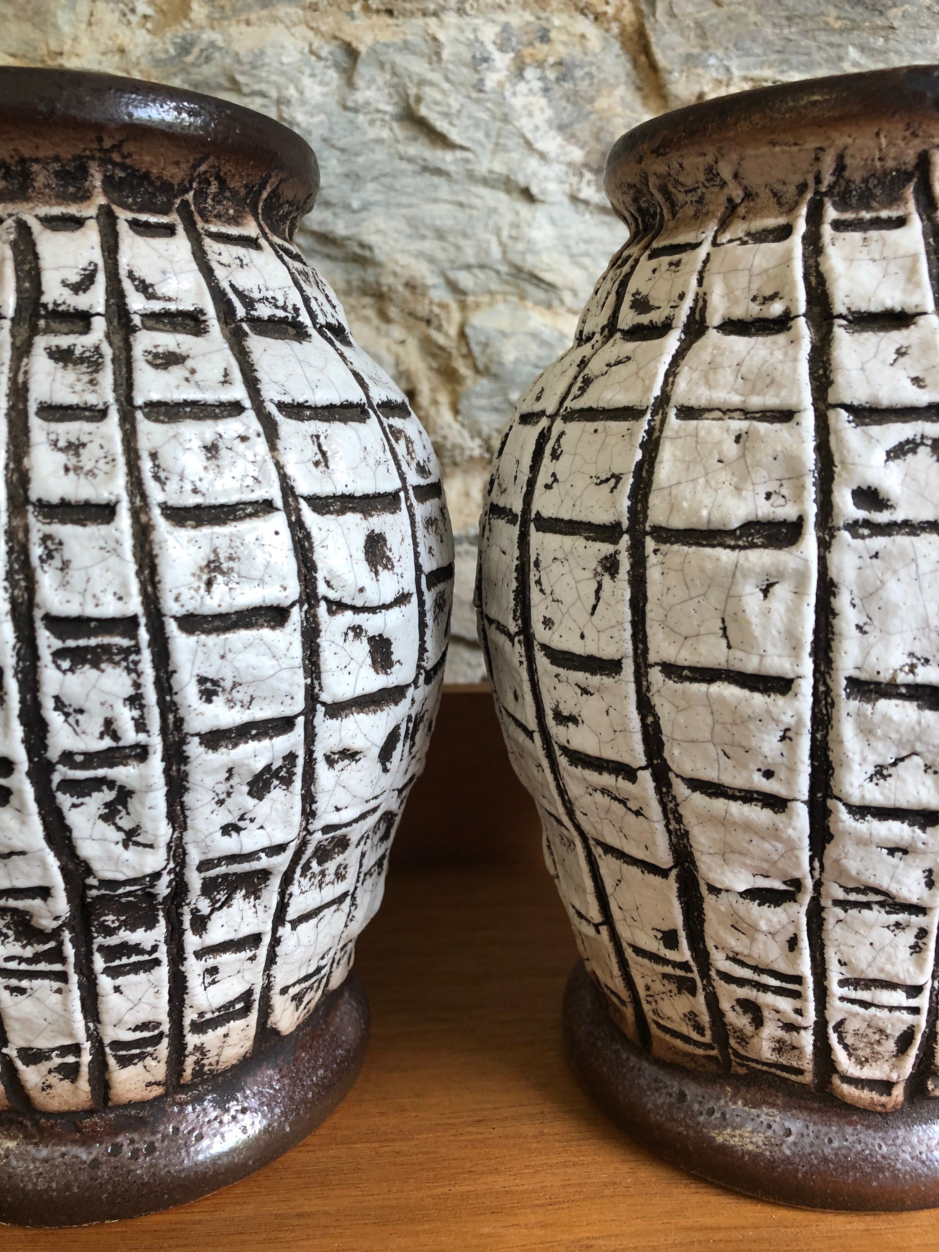 Ceramic vase duo by Louis Dage