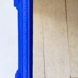 Mirror with blue molding