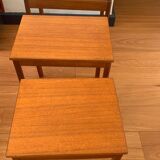 3 tables gigognes en teck massif design McIntosh, années 60