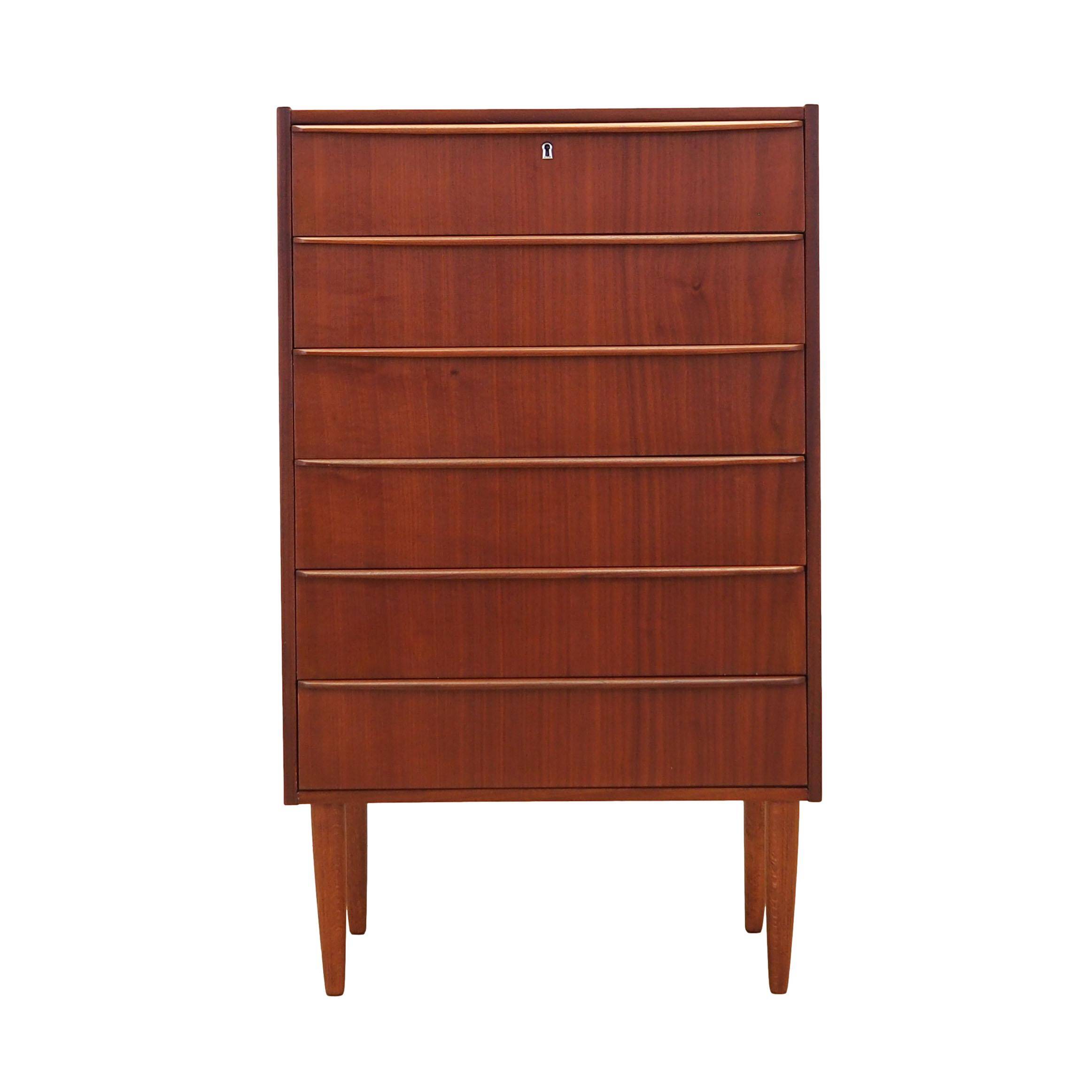Teak chest of drawers, Danish design, 1970s, production: Denmark
