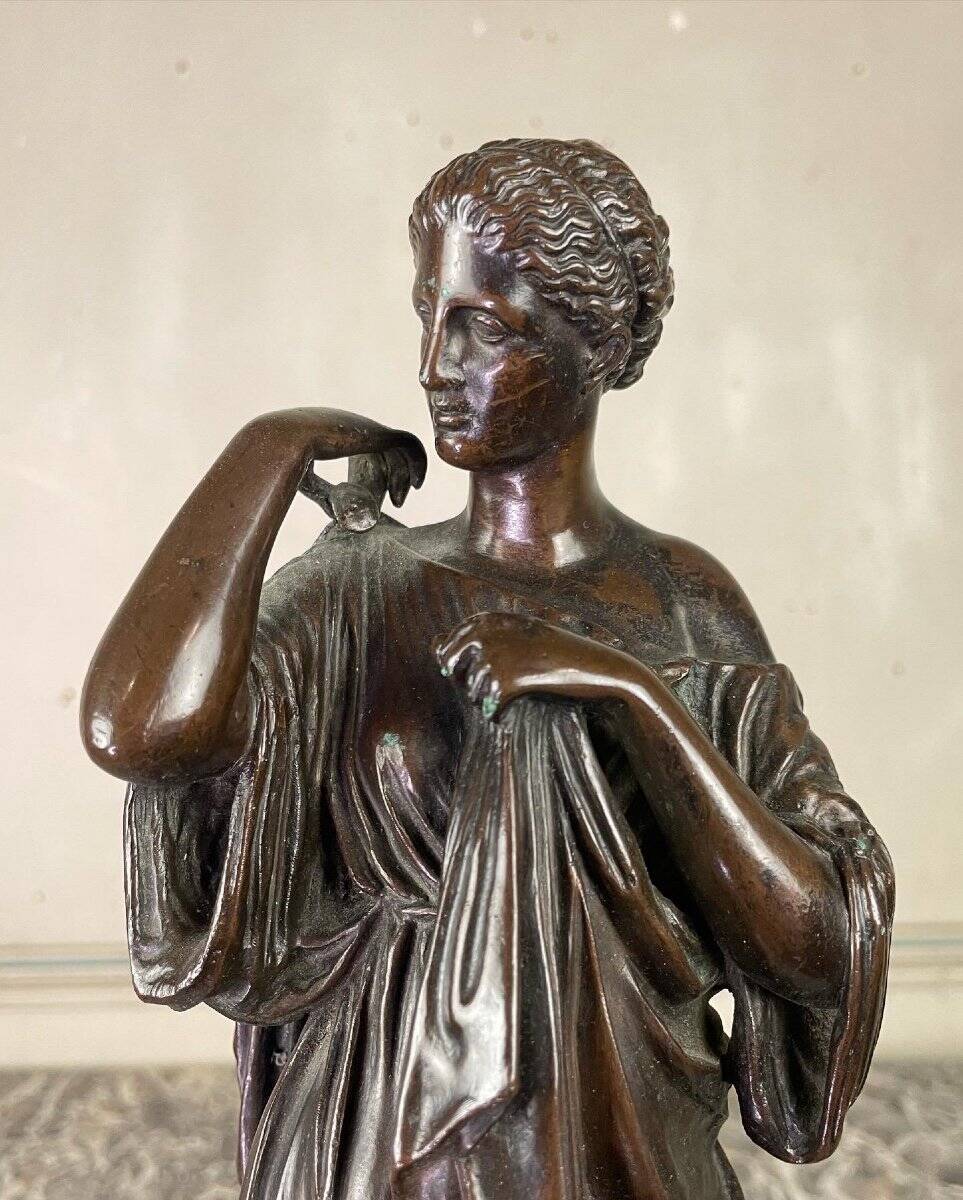 Diane de Gabies, bronze after the antique in marble