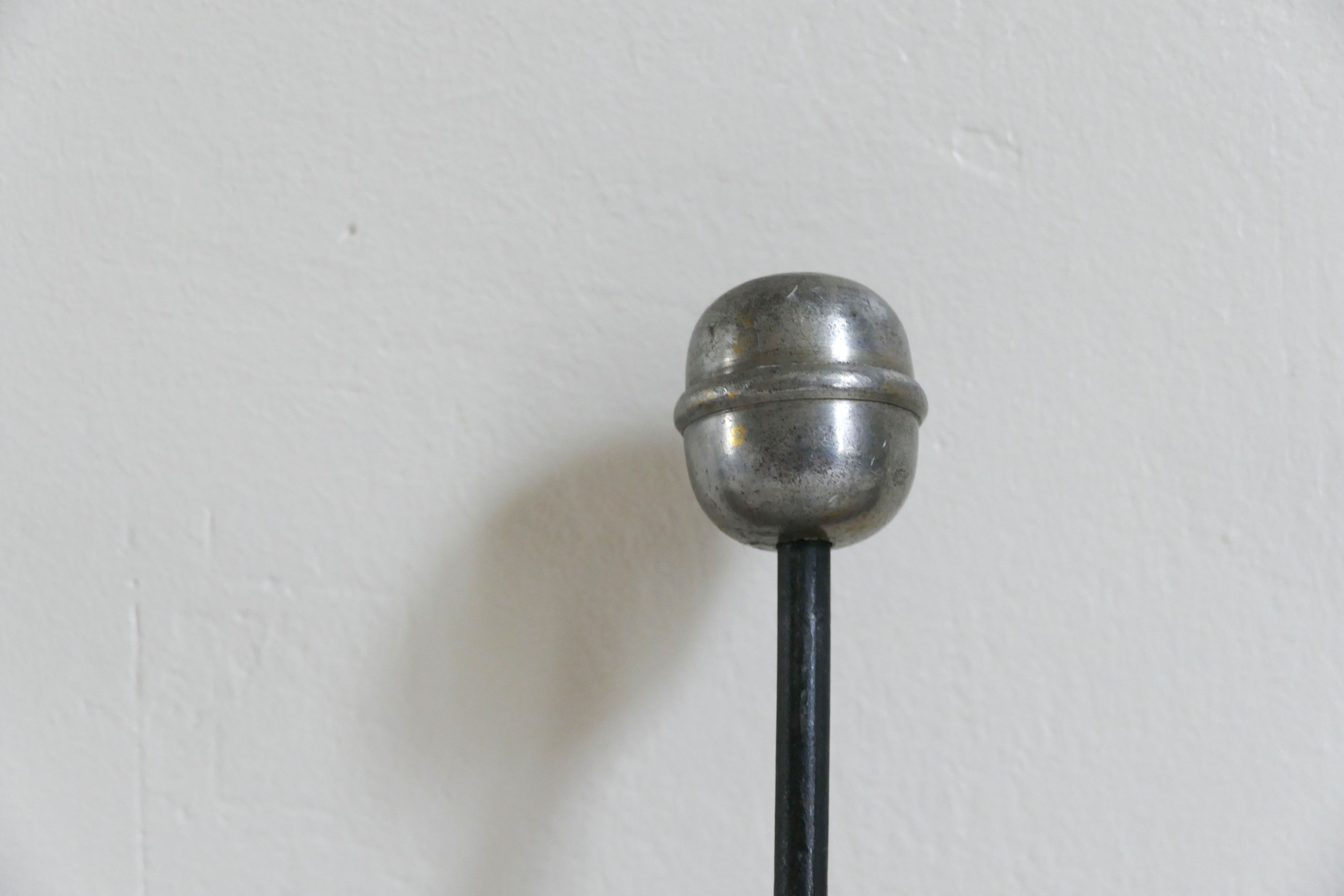 Vintage wood and metal patère