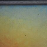 Ancienne peinture huile s bois, orientaliste bédouin dromadaire désert non signé