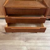 Vintage Danish teak commode with beautiful handles.