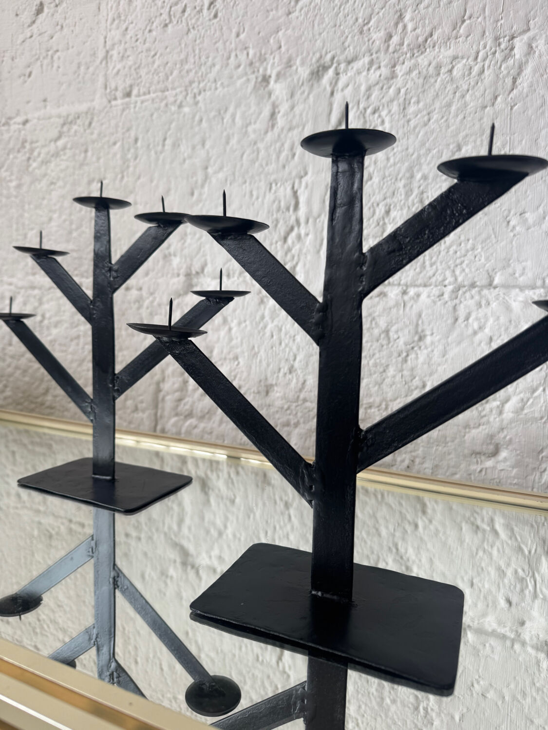 Wrought iron chandeliers, 1980s Habitat style