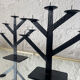 Wrought iron chandeliers, 1980s Habitat style