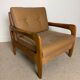 Vintage armchair – 1980s – Beige corduroy