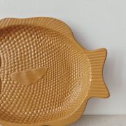 Vintage plate in majolica fish