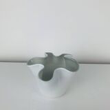 Vintage white glass handkerchief vase