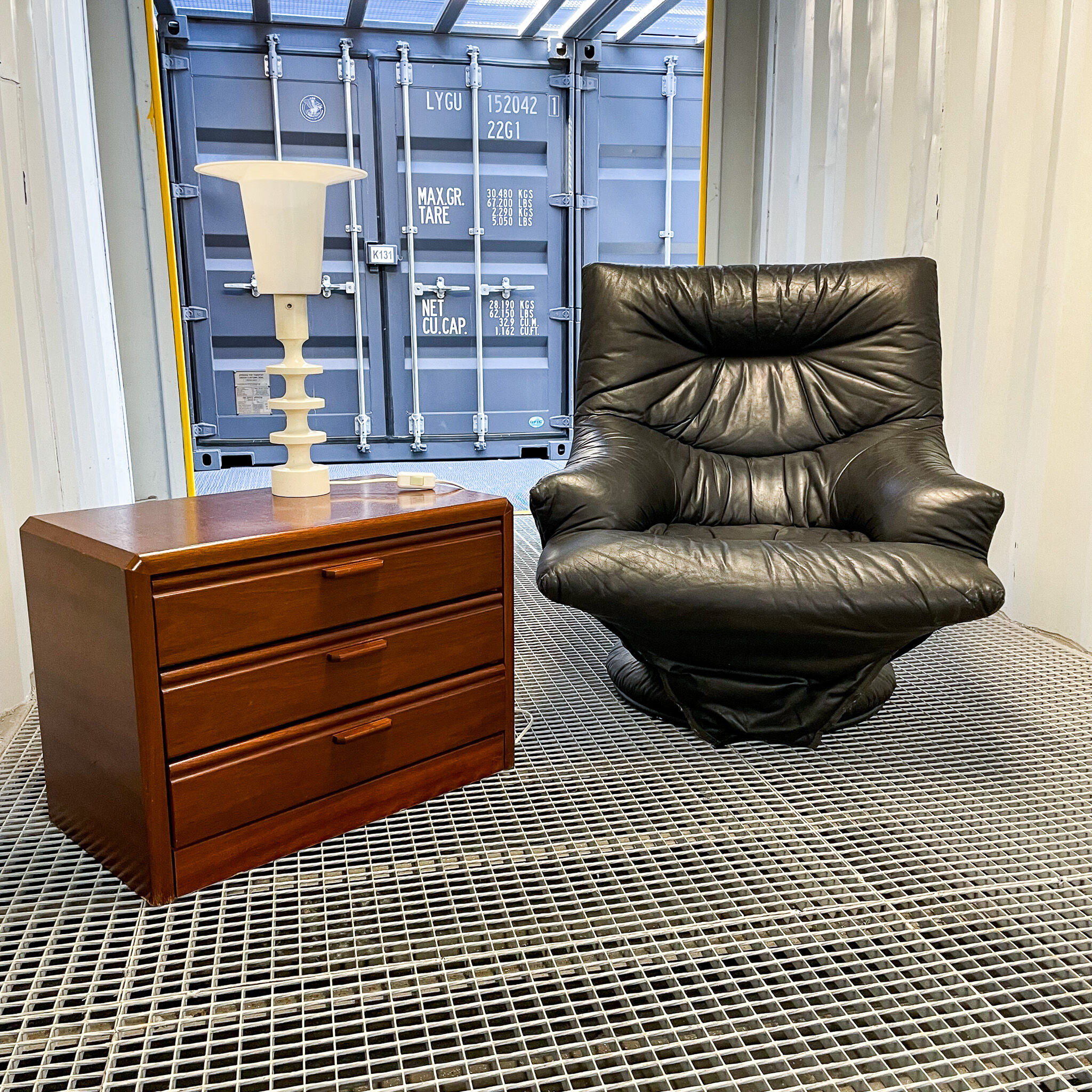 Ligne roset - armchair driver and sound ottoman 70's