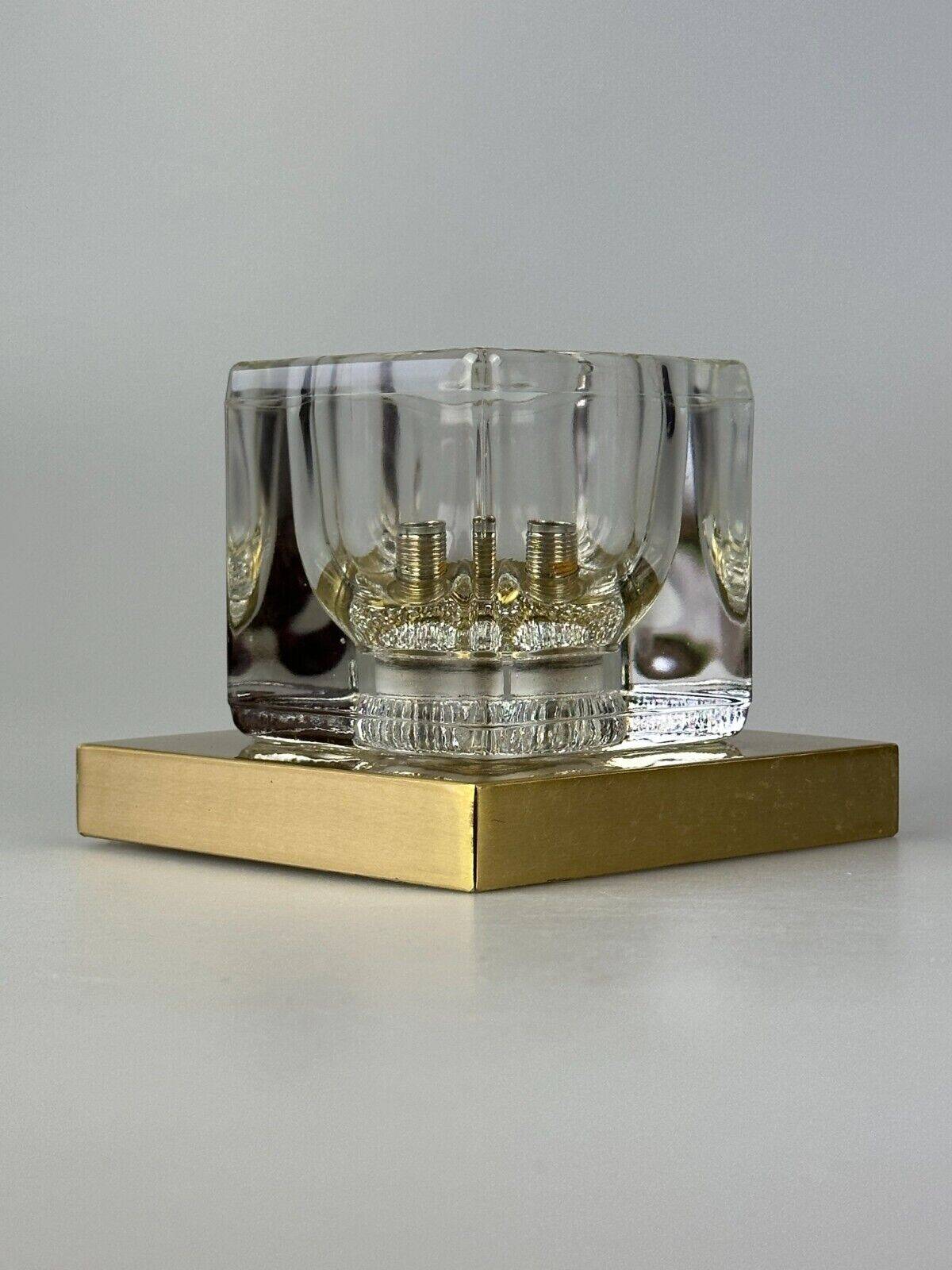 60s 70s Peill & Putzler Cube wall lamp ceiling lamp ice glass space design