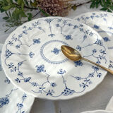 6 Queen's Blue Flower Plates Made in England