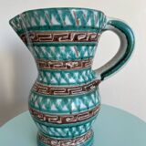 Ceramic pitcher signed Robert Picault – Scarified decoration – Vintage