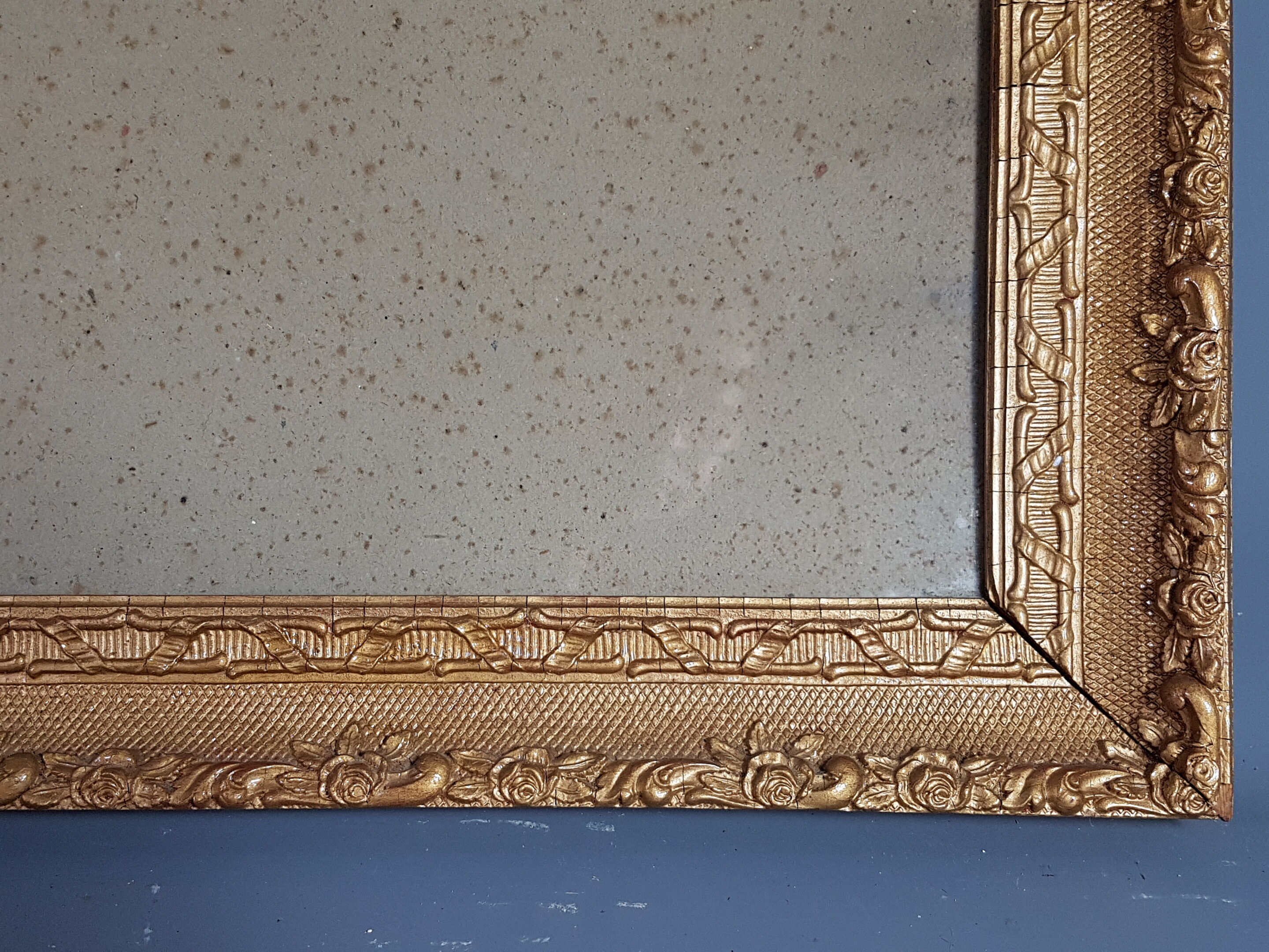 Old wood frame - gilded stucco 61x48.5 cm leafing 51.5x38.2 cm