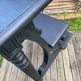 Old library stepladder in blackened wood